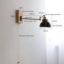 Axyaa Clear Glass Copper LED Wall Lights with Pull Chain Switch