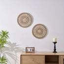 Axyaa Rattan Grass Weaving Wall Plate for Stylish Home Decor