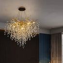 Axyaa Crystal G9 Chandelier: Modern Luxury Indoor LED Pendant Lights for Living Room