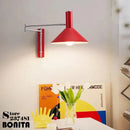 Axyaa Retro Swing Arm Wall Lamp for Modern Bedroom Living Room