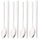 Axyaa 8-Piece Black Stainless Steel Cutlery Set with Sushi Sticks and Korean Chopsticks
