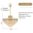 Axyaa French Style LED Crystal Chandeliers for Home Decor Lighting
