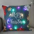 Axyaa LED Santa Claus Cushion Cover: Festive Light-Up Pillowcase for Home Decor