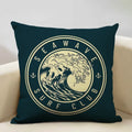 Axyaa Nautical Style Linen Pillow Cover 45x45cm for Living Room Sofa Décor
