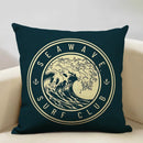 Axyaa Nautical Style Linen Pillow Cover 45x45cm for Living Room Sofa Décor
