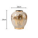 Axyaa Gold Figures Ceramic Vase Desk Decoration Aesthetic Floral Room Decor