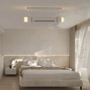 Axyaa Bladeless Ceiling Fan Lamp with LED Remote Control - Modern Acrylic Indoor Lighting for Home Decor