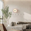 Luxury Marble Wall Lamp by Axyaa - Elegant Round Design for Living Room, Bedroom, Corridor