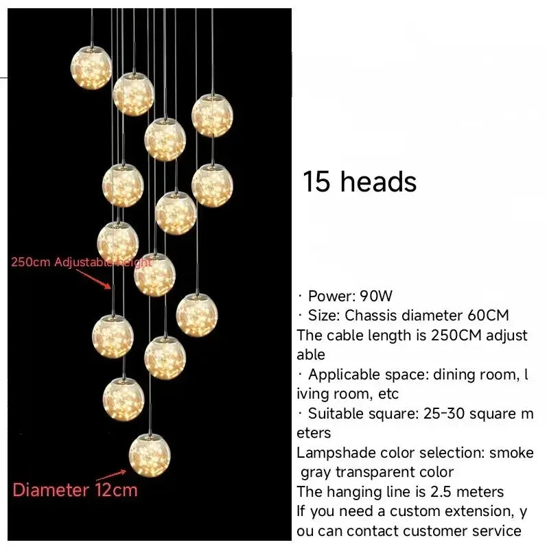 Axyaa Starry Sky Pendant Light for Modern Luxury Living Room Lighting