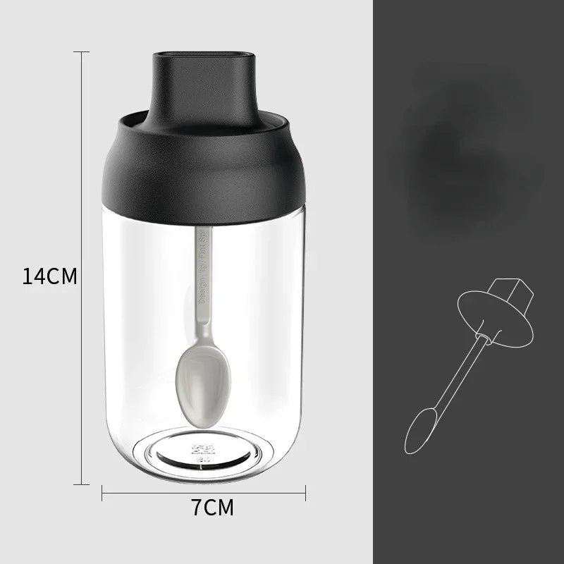 Axyaa 250ml Spice Jar with Moisture-proof Lid and Spoon