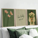 Romantic Love Quotes Floral Wall Paintings Set by Axyaa