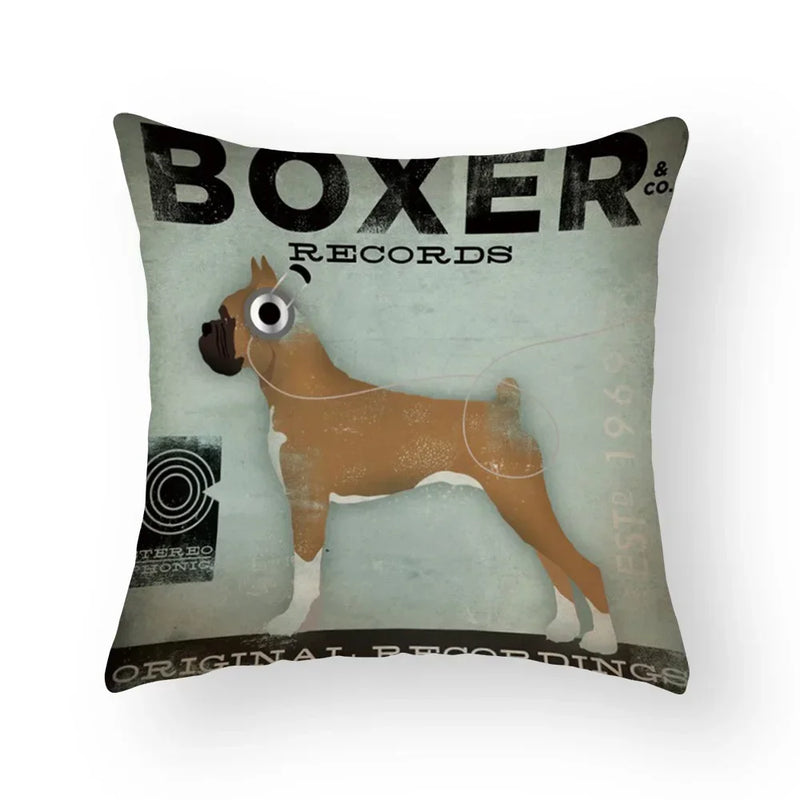 Funny Cartoon Cat & Dog Pillow Covers by Axyaa: Luxury Sofa Bed Decor Pillowcase