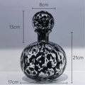 Axyaa Leopard Texture Glass Vase Modern Floral Arrangement Room Decor