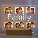 Axyaa Personalized 3D Acrylic Lamp for Mom Dad Love Family Birthday Gift