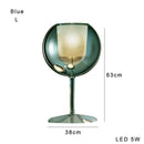Axyaa Gold Chrome Glass Table Lamp | Luxury Decor for Living Room, Villa, Cafe
