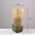Axyaa Gradient Color Glass Vase Flower Pot Hydroponics Terrarium Home Decoration