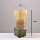 Axyaa Gradient Color Glass Vase Flower Pot Hydroponics Terrarium Home Decoration