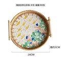 Axyaa Shell Tray: Light Luxury Double-eared Rattan Storage for Decorative Display