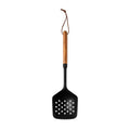 Axyaa Black Silicone Wooden Handle Kitchen Utensils Set