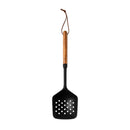 Axyaa Black Silicone Wooden Handle Kitchen Utensils Set