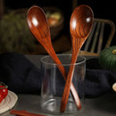 Axyaa Wooden Rice Spoon with Long Handle for Noodles, Soup, and Daily Use