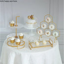 Axya Metal Acrylic Cake Stand Decorative Dessert Tray