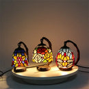 Axyaa Tiffany Glass Table Lamp LED for Home Study Bedroom