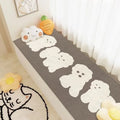 Axyaa Cartoon Printed Short Plush Carpet, Anti-Slip Strip Shape Rug for Bedroom