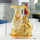 Axyaa Ceramic Gold Swan Vase Set for Home Decor & Dining Table Arrangement