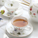 Axya Luxury Bone Coffee Cups Set - Top Grade Ceramic Tea Cups for Cafe Party