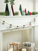 Axyaa Snowman Felt Garland: Festive Home Party Decor & Fireplace Ornaments
