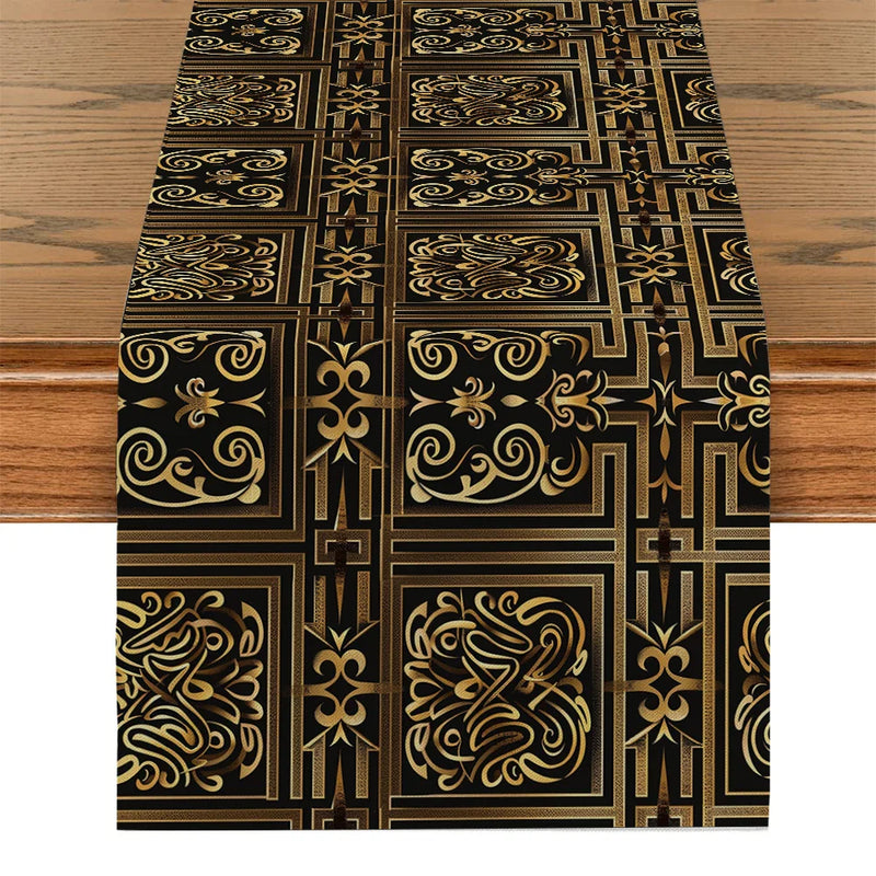 Axyaa Geometric Ethnic Patterns Table Runner - Holiday Room Decor