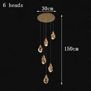 Axyaa Crystal Chandelier Pendant Light for Living Room Bedroom Ceiling, Luxury Indoor Lighting