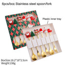 Axyaa Christmas Doll Spoon Fork Set | Stainless Steel Tea Coffee Dessert Spoons