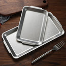 Axyaa Stainless Steel Rectangular Plate for Steak & Snacks-Kitchen Accessory