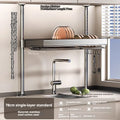Axyaa Over Sink Dish Drying Rack & Organizer Shelf - Adjustable Multifunctional Storage