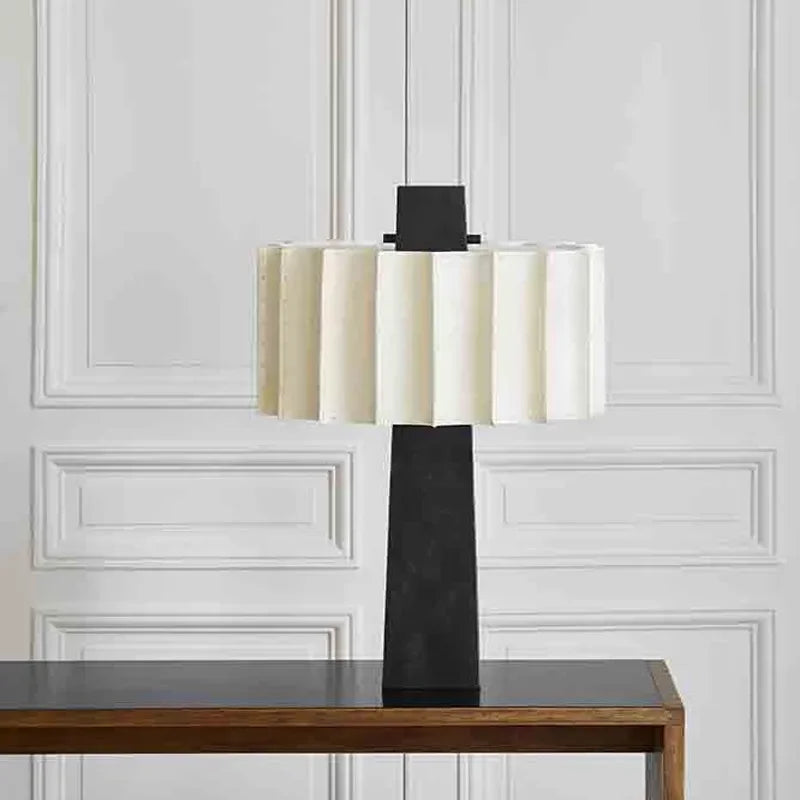 Axyaa Black Vertical Table Lamp: Scandinavian Minimalist Design for Bedroom, Study & Living Room