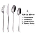 Axyaa 21-Piece Sliver Stainless Steel Cutlery Set - Elegant Tableware Dinner Set