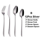 Axyaa 21-Piece Sliver Stainless Steel Cutlery Set - Elegant Tableware Dinner Set