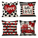 Axyaa Valentine's Day Love XOXO Pillowcase - Home Decor Sofa Cushion Cover Gift