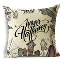 Axyaa Halloween Bat Pumpkin Illustration Pillowcase Sofa Lumbar Pillow Cover