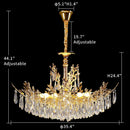 Axyaa Crystal Ceiling Chandelier for Living Room, Luxury Dining & Bedroom LED Light