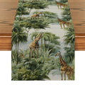 Axyaa Tropical Rainforest Table Runner for Kitchen Holiday Party Dining Decor