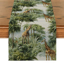 Axyaa Tropical Rainforest Table Runner for Kitchen Holiday Party Dining Decor