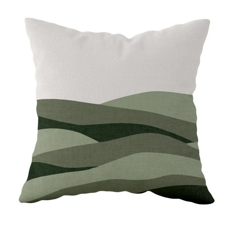 Axyaa Striped Daisy Abstract Art Pillowcase - Home Decor Square Cushion Cover