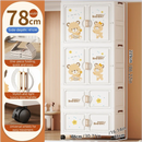 Axyaa Cartoon Wardrobe: Foldable Storage Organizer with Wheels