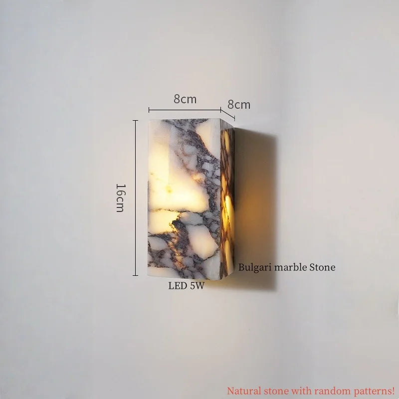 Axyaa Marble Glass LED Wall Light for Home Decor