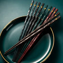 Axyaa Reusable Korean Chopsticks Set - Non Slip Easy to Use