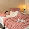 Axyaa Soft Fluffy Fleece Blanket for Autumn Winter, Maternal and Child Grade Bed Sofa Cover