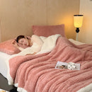 Axyaa Soft Fluffy Fleece Blanket for Autumn Winter, Maternal and Child Grade Bed Sofa Cover
